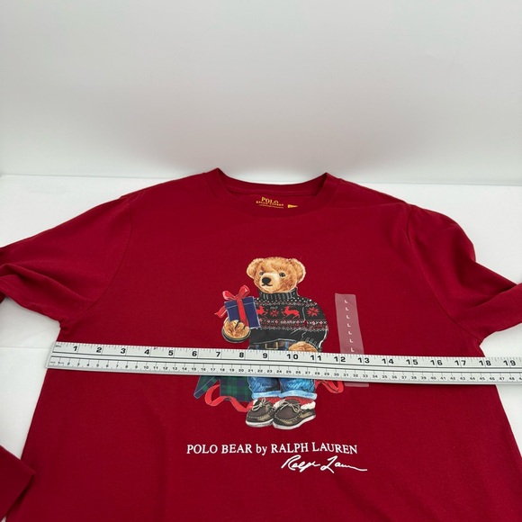 Ralph Lauren Bear Cotton Jersey Tee Kids L (14-16) Polo Bear Graphic  New - Picture 8 of 13